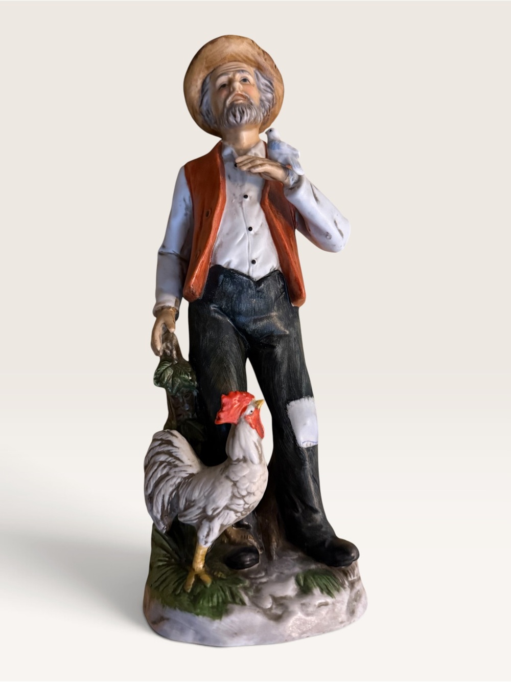 Vintage Homco Model 1434 "Old Farm Couple" Porcelain Figurine Pair - Picture 11 of 11